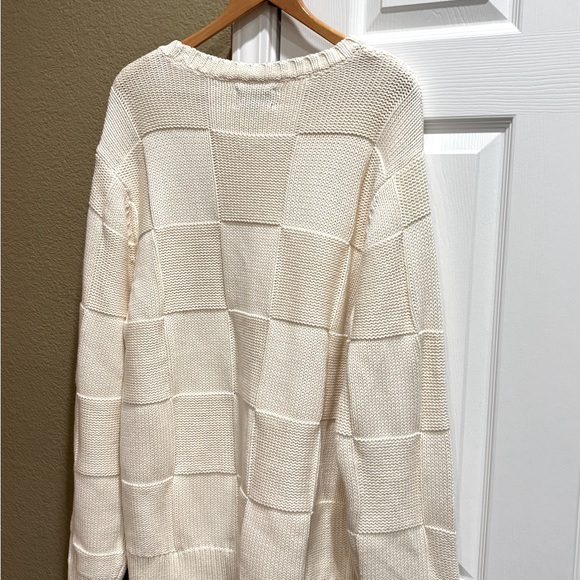 Lucky brand Men's Cream Sweater 100% cotton size XL - Picture 3 of 8
